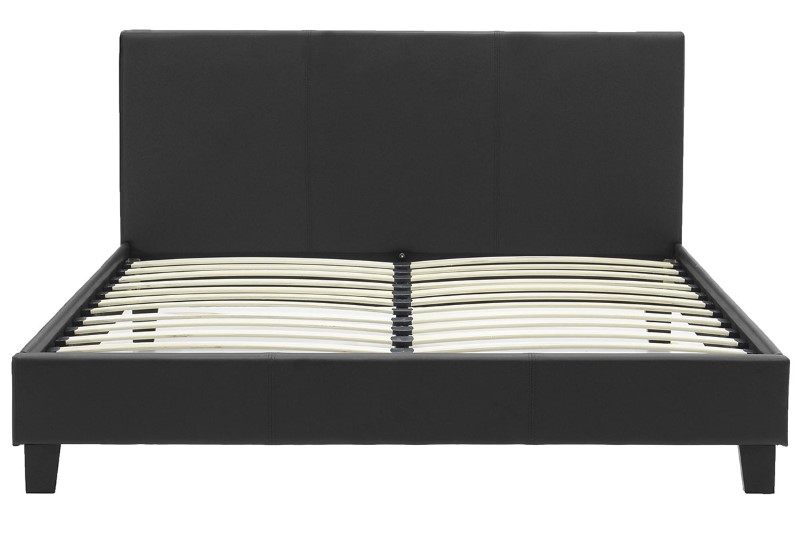 Κρεβάτι Nevil pakoworld 150x200 PU χρώμα μαύρο ματ - Image 4