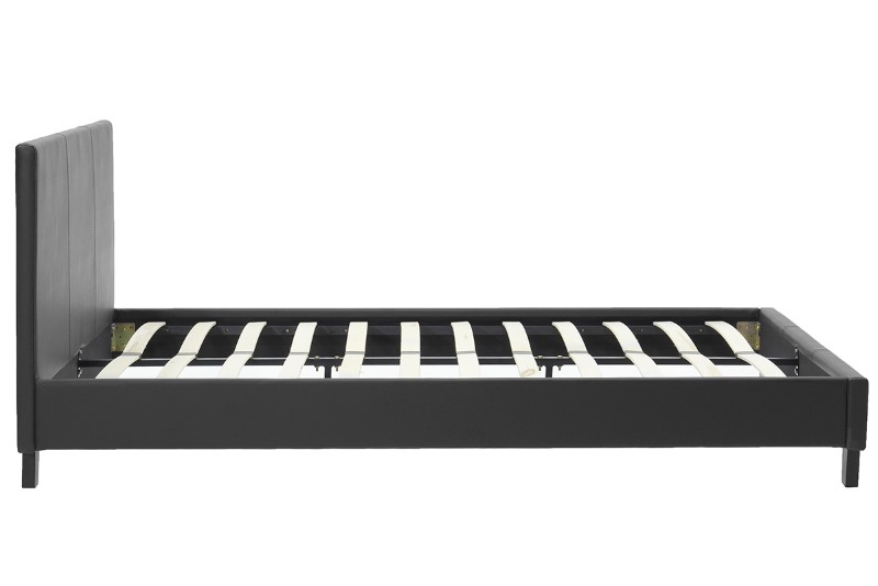 Κρεβάτι Nevil pakoworld 150x200 PU χρώμα μαύρο ματ - Image 5