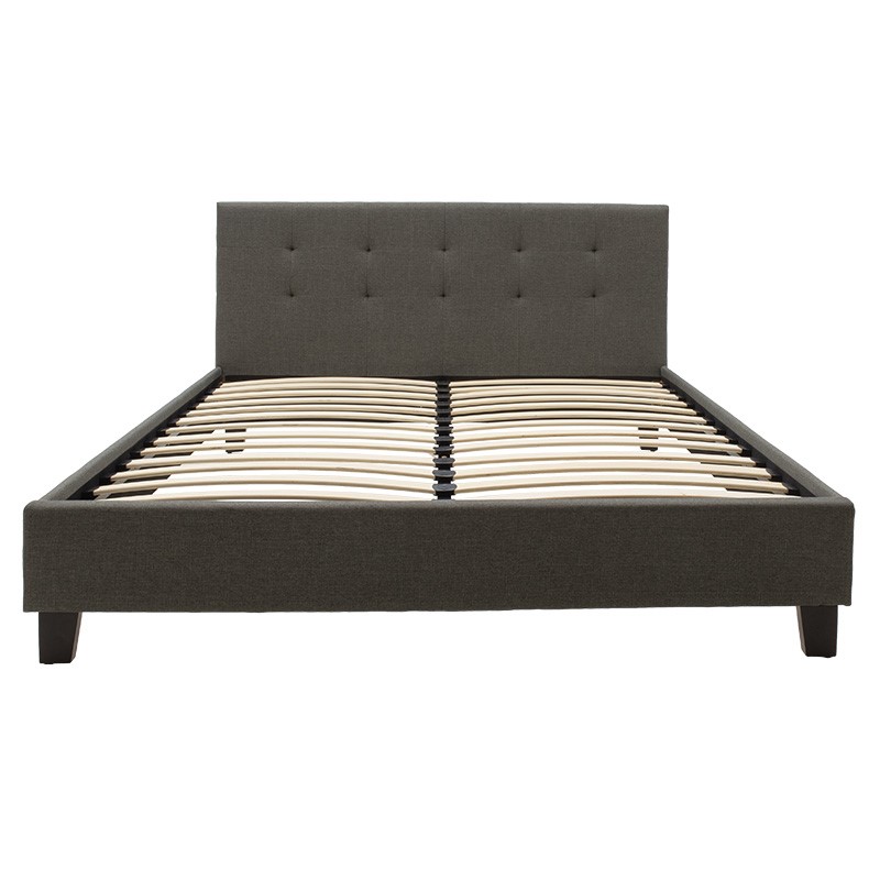 Κρεβάτι Mago pakoworld ύφασμα ανθρακί 150x200εκ - Image 2