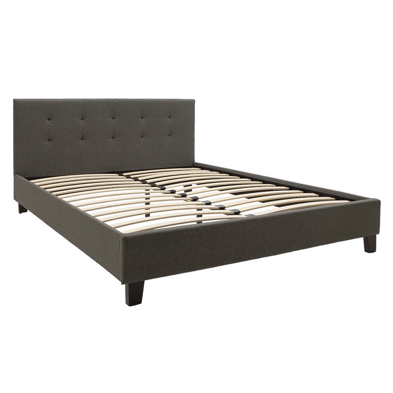 Κρεβάτι Mago pakoworld ύφασμα ανθρακί 150x200εκ - Image 3