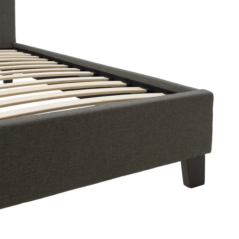 Κρεβάτι Mago pakoworld ύφασμα ανθρακί 150x200εκ - Image 5