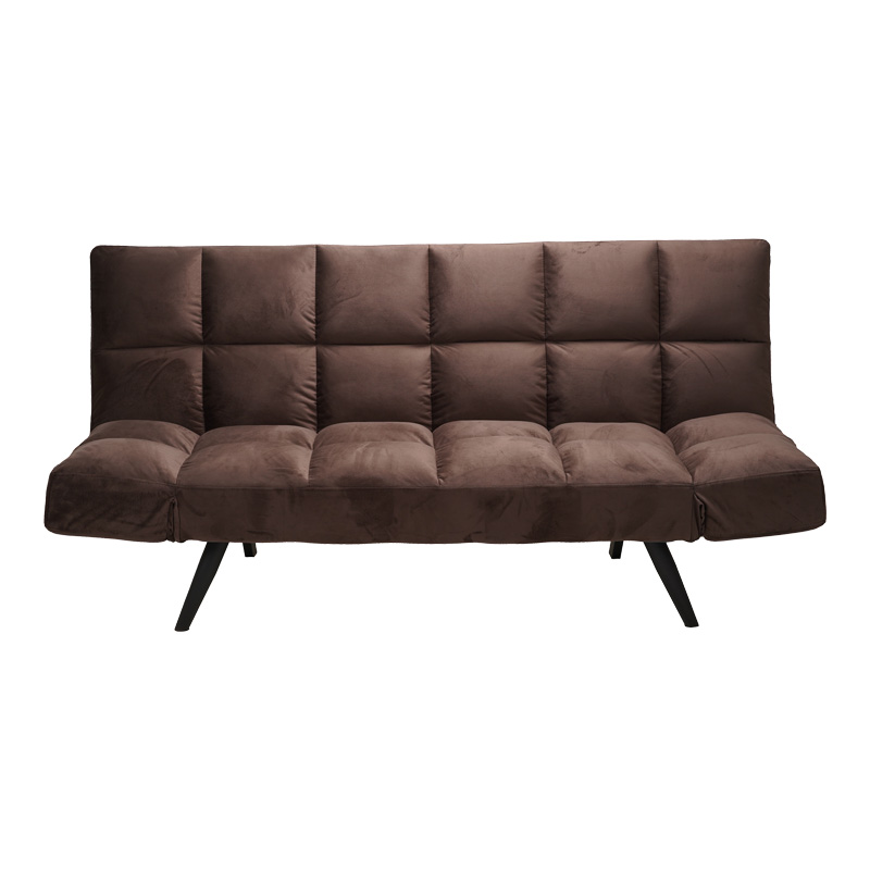 Καναπές - κρεβάτι 3θέσιος Freddo pakoworld βελούδο καφέ 181x81x86εκ - Image 5