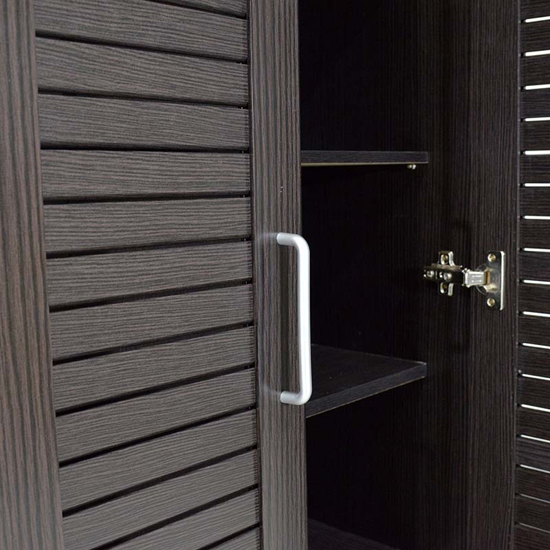 Παπουτσοθήκη-ντουλάπα SANTE pakoworld 21 ζεύγων χρώμα wenge 60x37x183εκ - Image 4