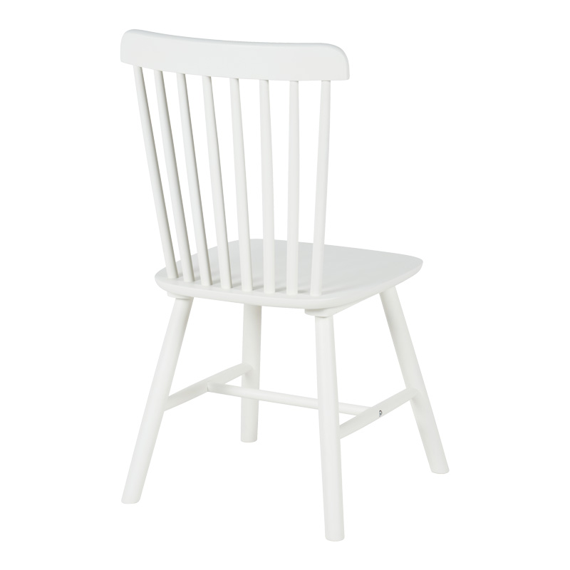 Καρέκλα Melia pakoworld rubberwood σε λευκή απόχρωση 45x51x87εκ - Image 2