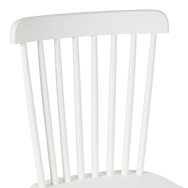 Καρέκλα Melia pakoworld rubberwood σε λευκή απόχρωση 45x51x87εκ - Image 5