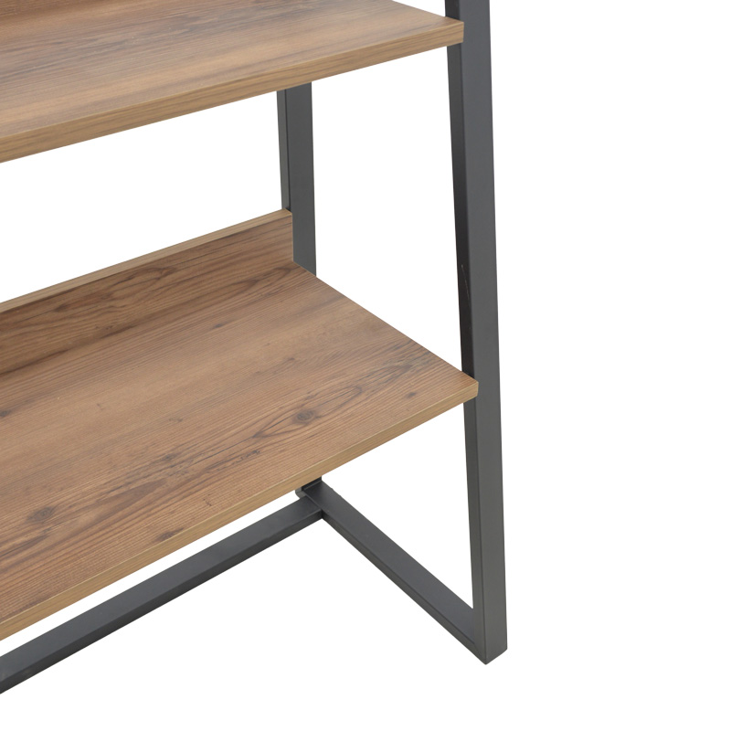 Βιβλιοθήκη Ryder pakoworld καρυδί-μαύρο 75x36x185εκ - Image 5