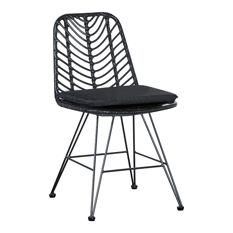 Τραπεζαρία Kliton-Naoki σετ 5τεμ pakoworld ανθρακί αλουμίνιο και μέταλλο σε μαύρη απόχρωση 80x80x74εκ - Image 2