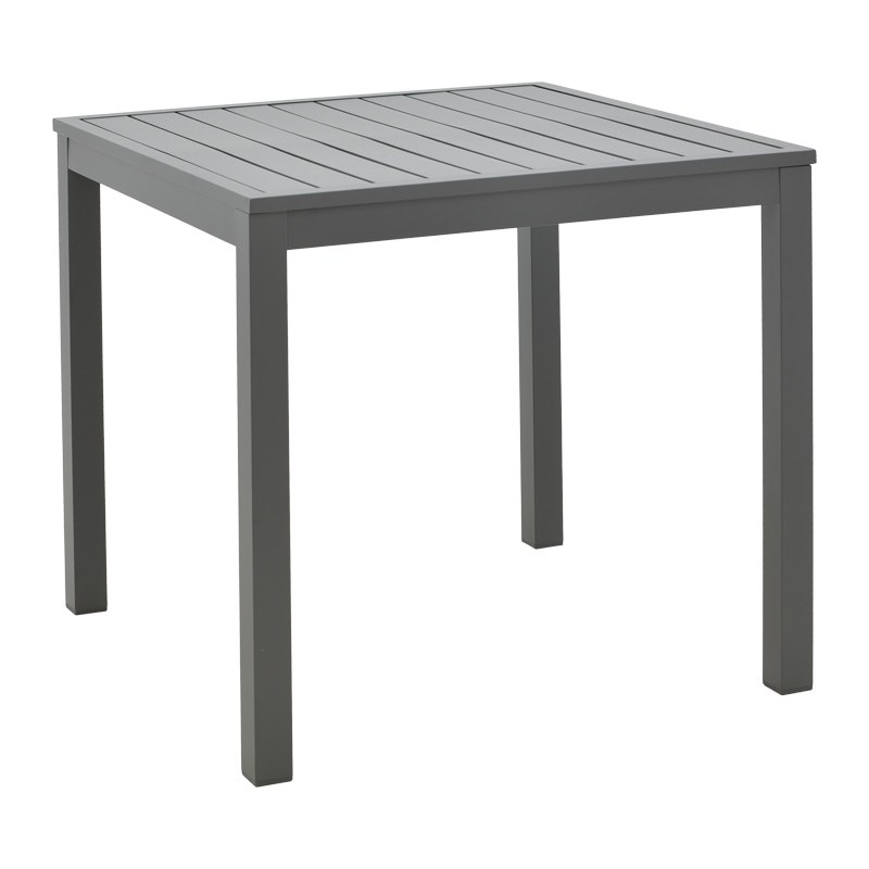 Τραπεζαρία Kliton-Naoki σετ 5τεμ pakoworld ανθρακί αλουμίνιο και μέταλλο σε μαύρη απόχρωση 80x80x74εκ - Image 5