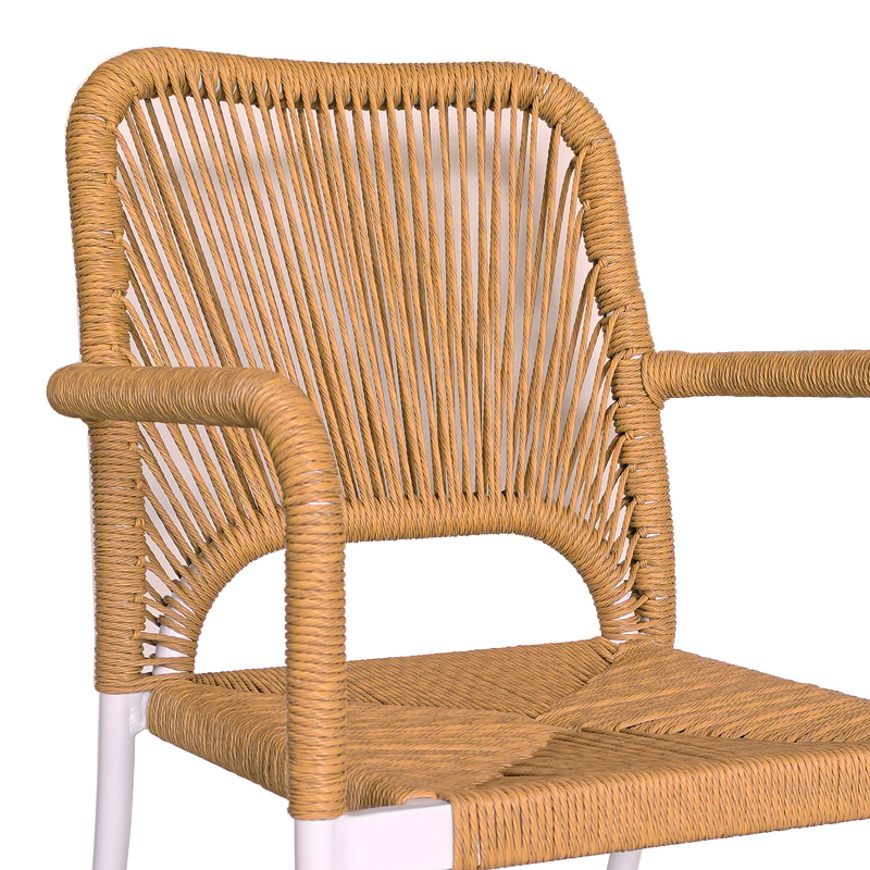 Τραπεζαρία Kliton-Norture σετ 5τεμ pakoworld αλουμίνιο σε λευκή απόχρωση 150x80x74εκ - Image 3