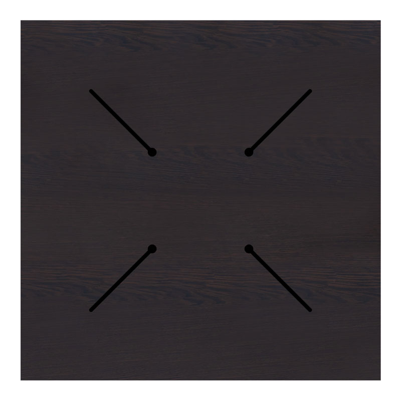 Επιφάνεια τραπεζιού Portico pakoworld HPL wenge 69x69εκ πάχους 12mm - Image 2