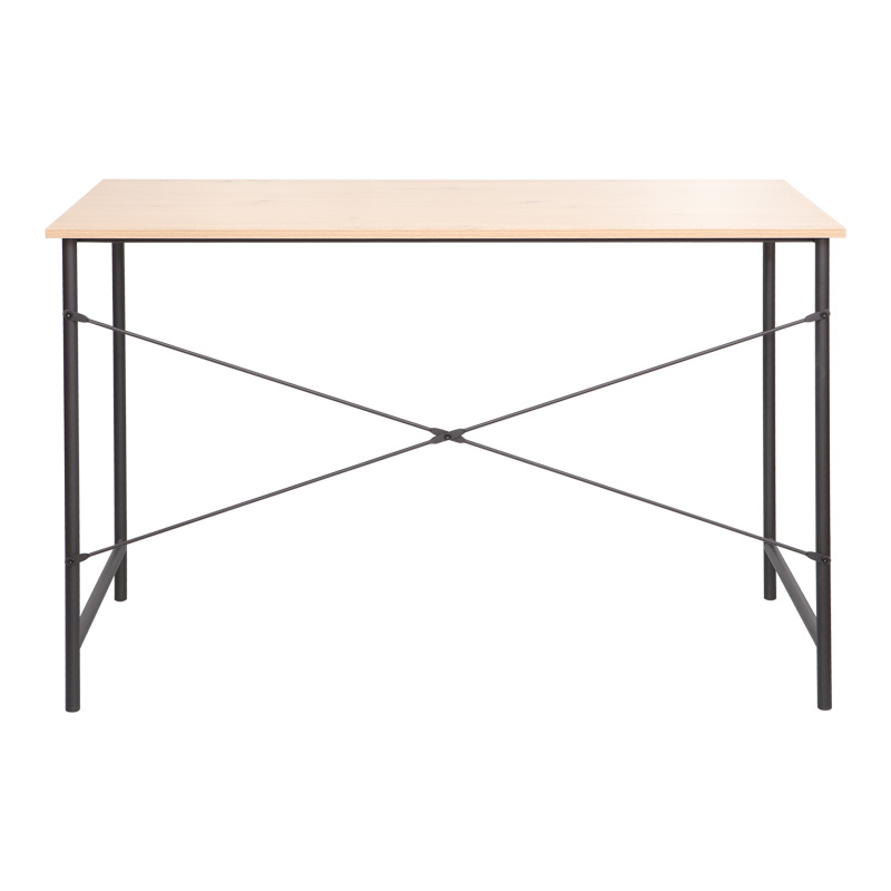 Γραφείο εργασίας Senzia pakoworld σε φυσική απόχρωση με μαύρο μέταλλο 120x60x75εκ - Image 5