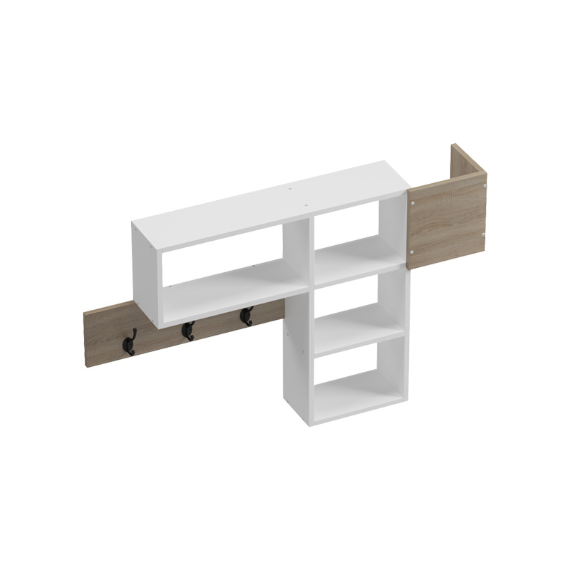 Κρεμάστρα τοίχου Wenia pakoworld σε sonoma-λευκό 99.5x15x61εκ - Image 5
