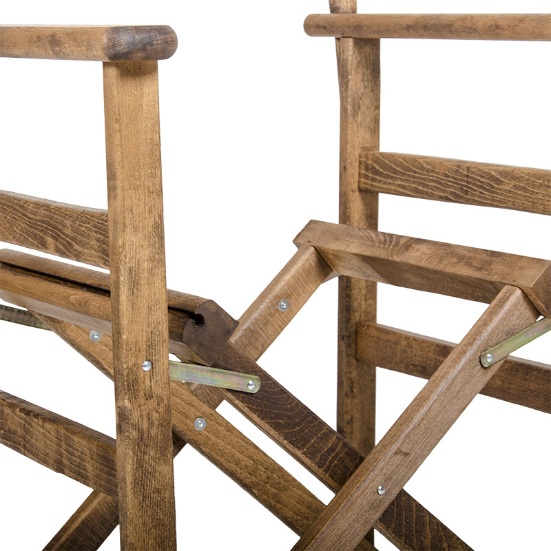 Σκελετός πολυθρόνας σκηνοθέτη Retto pakoworld μασίφ ξύλο οξιάς καρυδί - Image 4