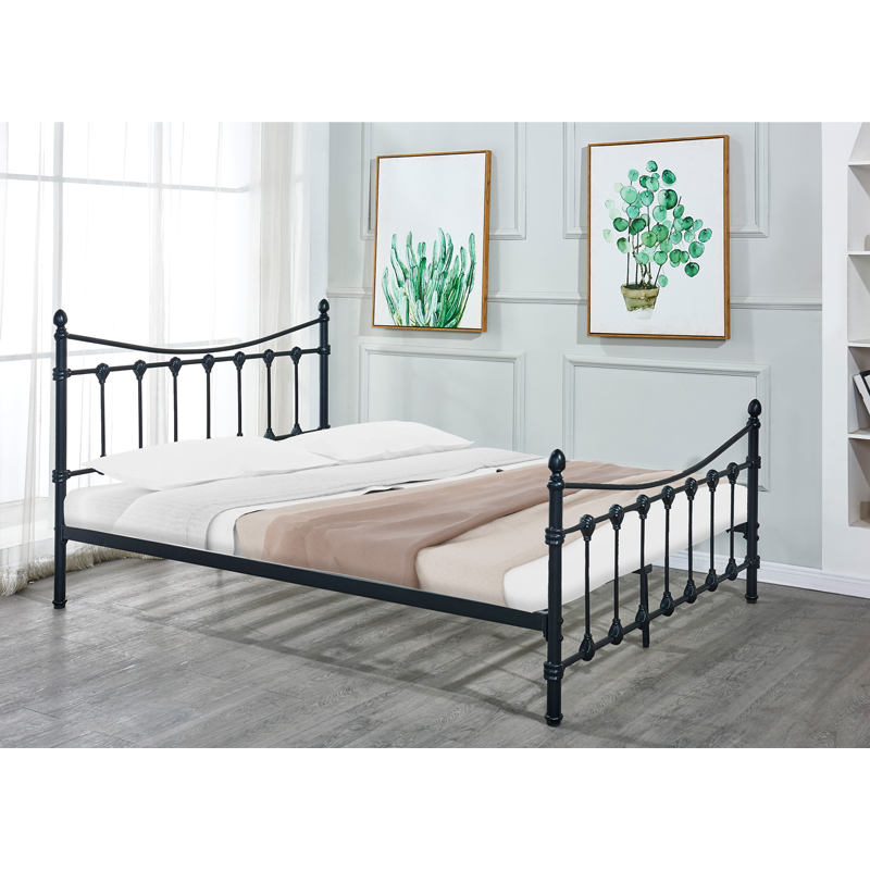 Κρεβάτι Beowulf pakoworld μαύρο μεταλλικό 140x190εκ - Image 2