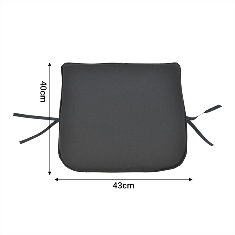 Μαξιλάρι καρέκλας Pildo pakoworld μαύρο ύφασμα 45x40x3εκ - Image 4