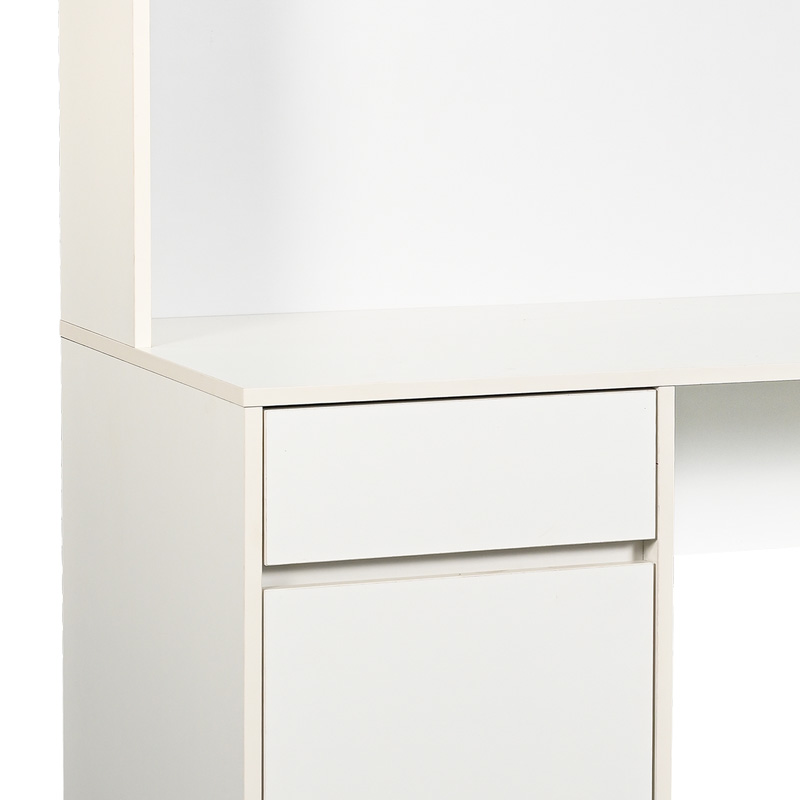 Γραφείο εργασίας Secreta pakoworld με ράφι σε λευκή απόχρωση 110x50x135εκ - Image 5