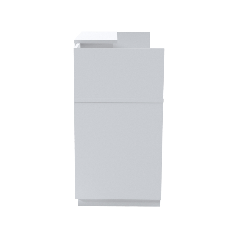 Γραφείο reception Lotus pakoworld σε λευκή απόχρωση 140x70x110εκ - Image 4