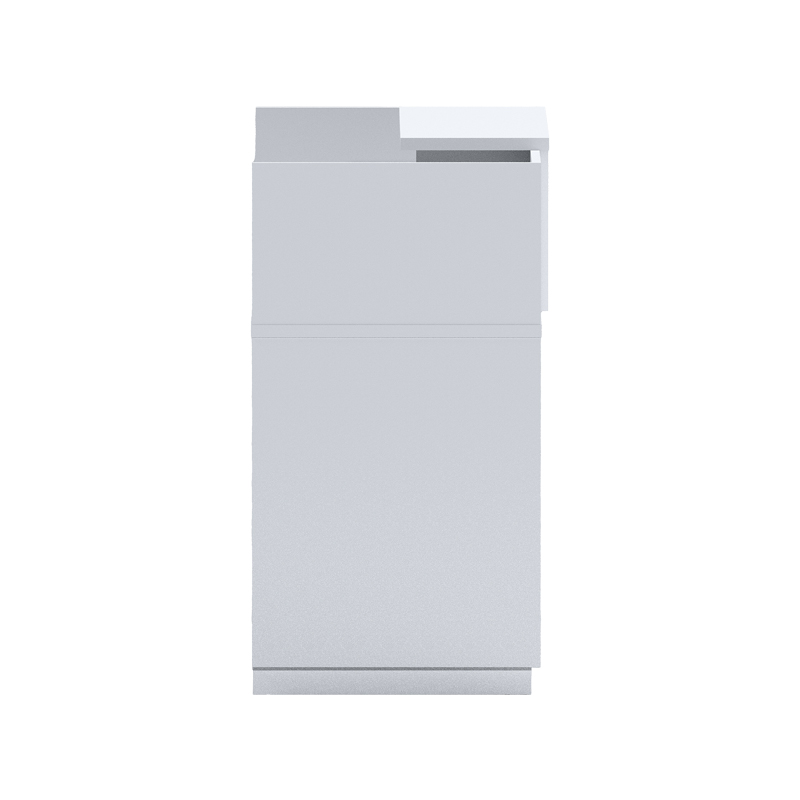 Γραφείο reception Lotus pakoworld σε λευκή απόχρωση 140x70x110εκ - Image 5