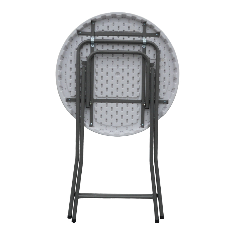 Τραπέζι μπαρ catering Event pakoworld πτυσσόμενο λευκό Φ81x110εκ - Image 2