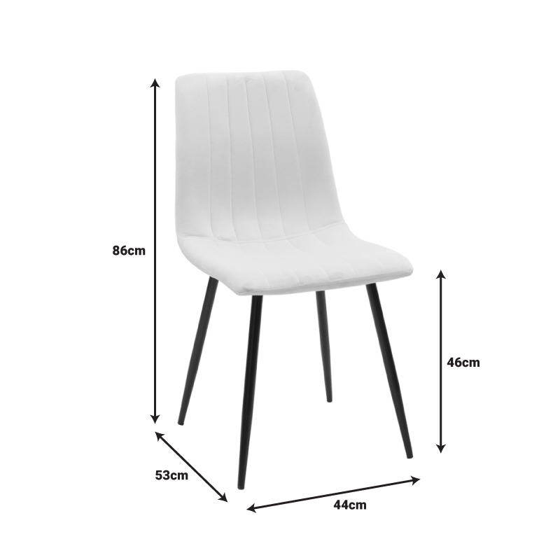 Τραπεζαρία με Καρέκλες Noor Κυπαρισσι και Τραπέζι Antoro Γυαλί Φ100x75εκ Σετ 5τεμ - Image 5