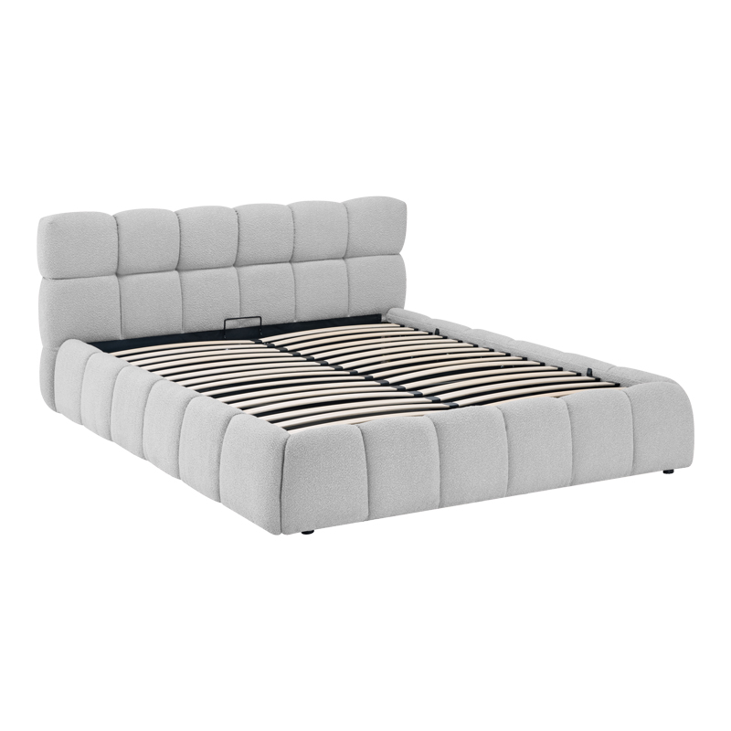 Κρεβάτι Jeby pakoworld ύφασμα σε γκρι απόχρωση με αποθηκευτικό χώρο 160x200εκ - Image 4