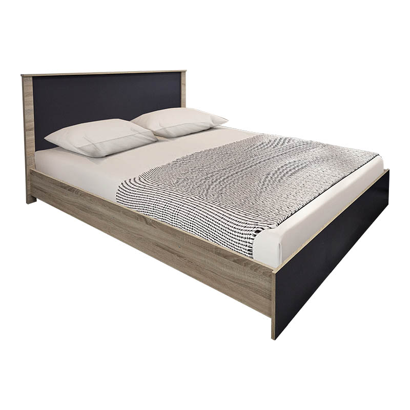 Σετ Κρεβατοκάμαρας Athos Sonoma Ανθρακί με Κρεβάτι 160x200εκ Σετ 3τεμ - Image 2