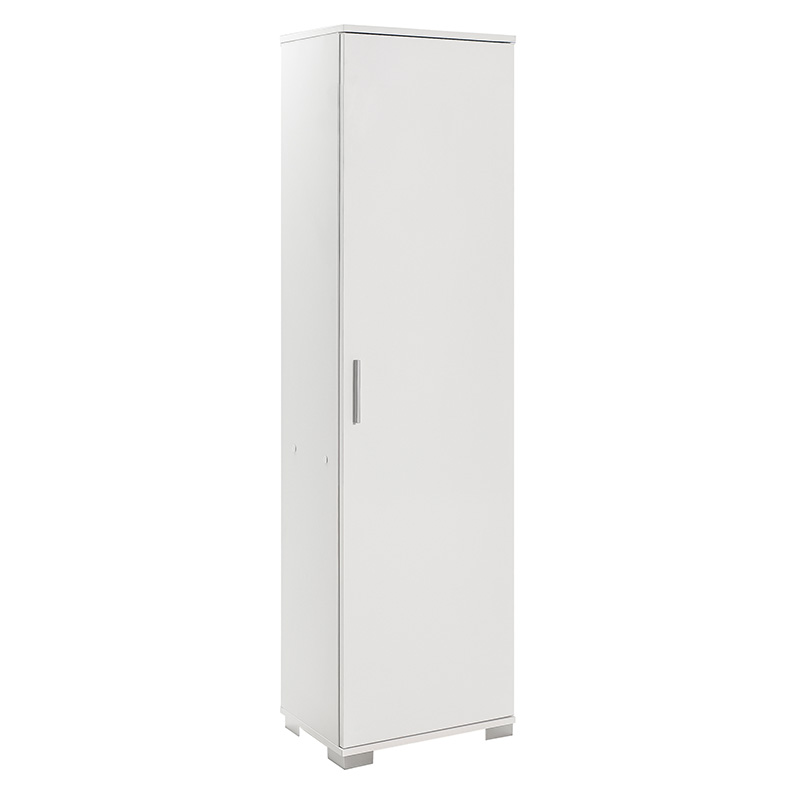 Ντουλάπι-στήλη Chad1 pakoworld λευκό gloss 45x32x169εκ - Image 2