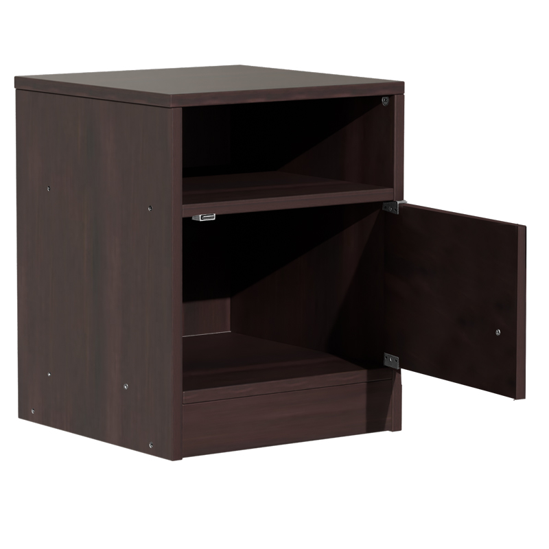 Κομοδίνο Foly pakoworld με ένα ντουλάπι καρυδί 40x40x50εκ - Image 2