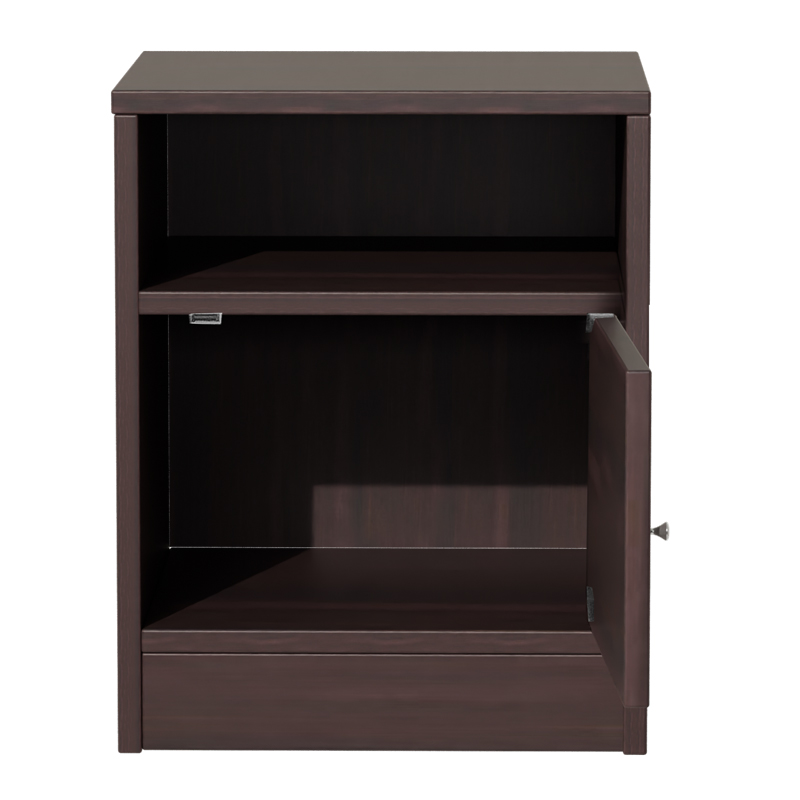 Κομοδίνο Foly pakoworld με ένα ντουλάπι καρυδί 40x40x50εκ - Image 4