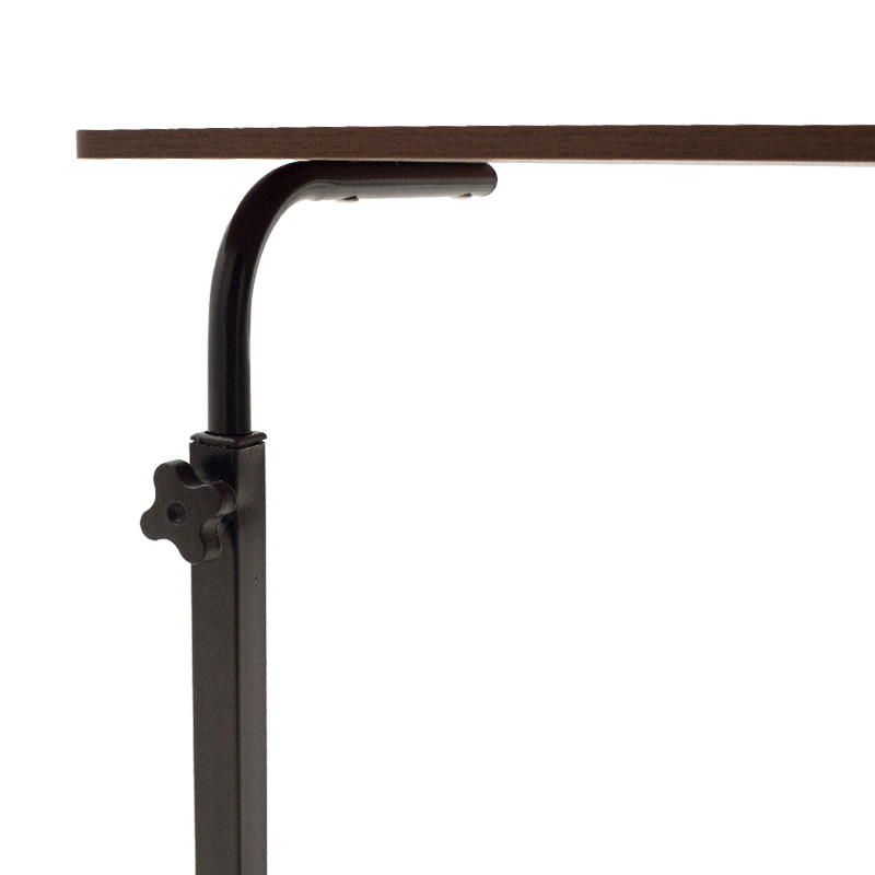 Γραφείο Piper pakoworld με αυξομείωση ύψους-MDF καρυδί-μαύρο 60x40x69-90εκ - Image 5