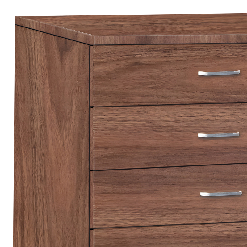 Συρταριερα Gioko pakoworld με 5 συρτάρια σε καρυδι απόχρωση 80x40x100εκ - Image 2