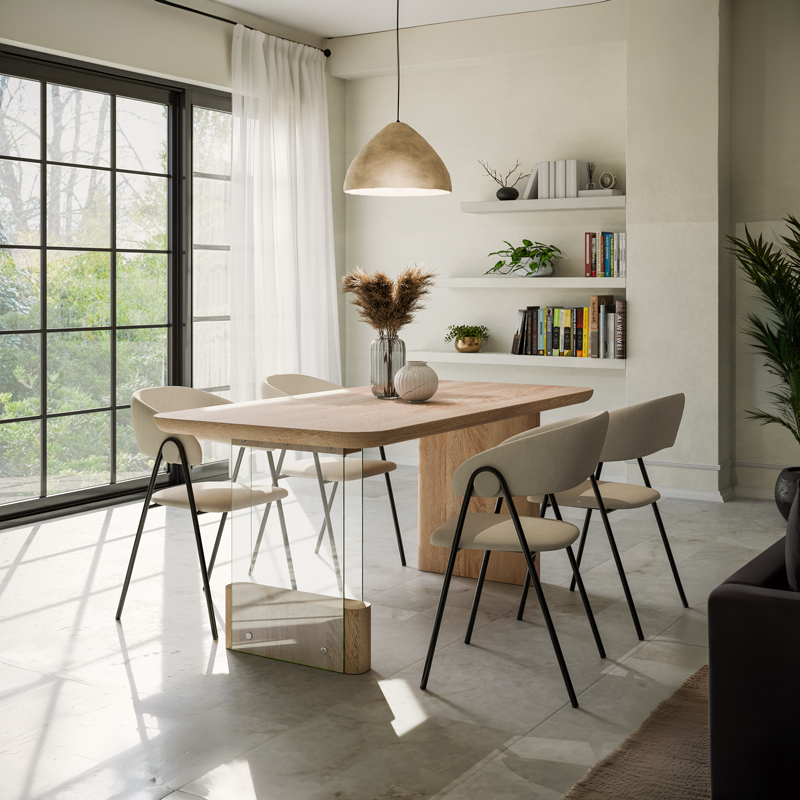 Tραπέζι Faghan pakoworld καφέ mdf 180x90x76εκ - Image 2