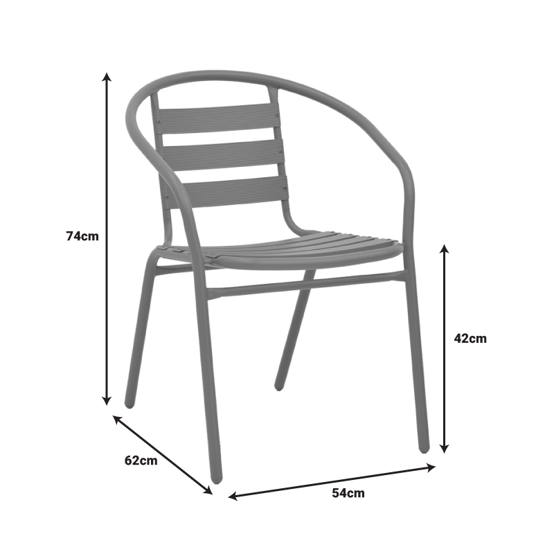Πολυθρόνα Tade pakoworld μέταλλο σαμπανιζέ 54x58x73εκ - Image 2