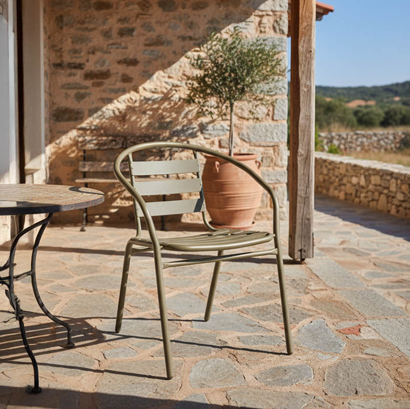 Πολυθρόνα Tade pakoworld μέταλλο σαμπανιζέ 54x58x73εκ - Image 3