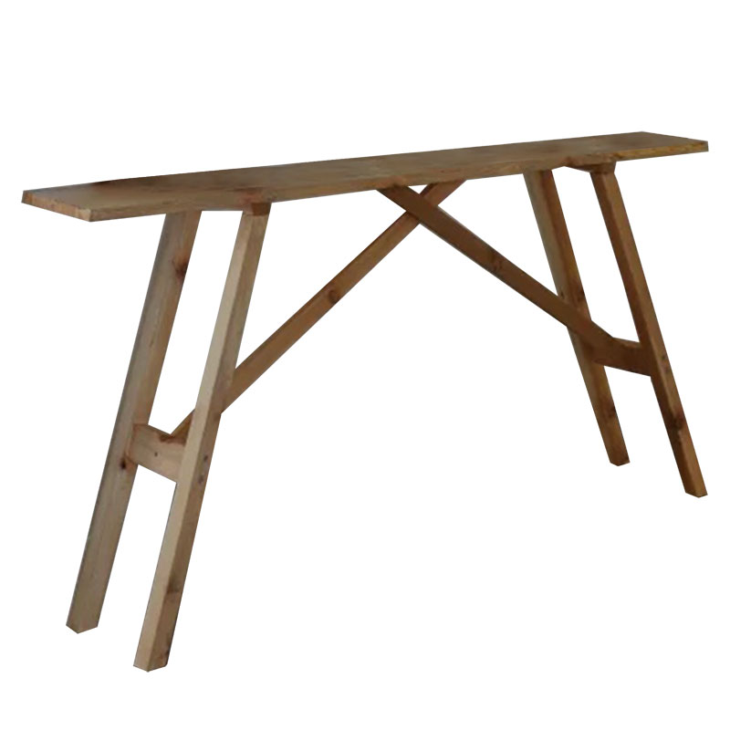 Κονσόλα Roosevelt pakoworld καρυδί ξύλο πεύκου 35mm καρυδί 119x29x80εκ - Image 2