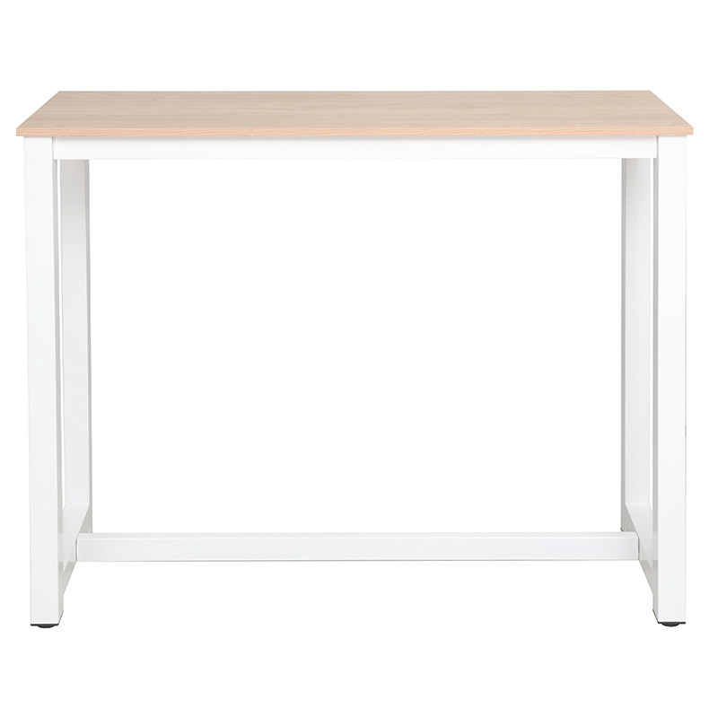 Σετ τραπέζι μπαρ Marle pakoworld 3τμχ φυσικό-λευκό πόδι 120x40x100εκ - Image 3