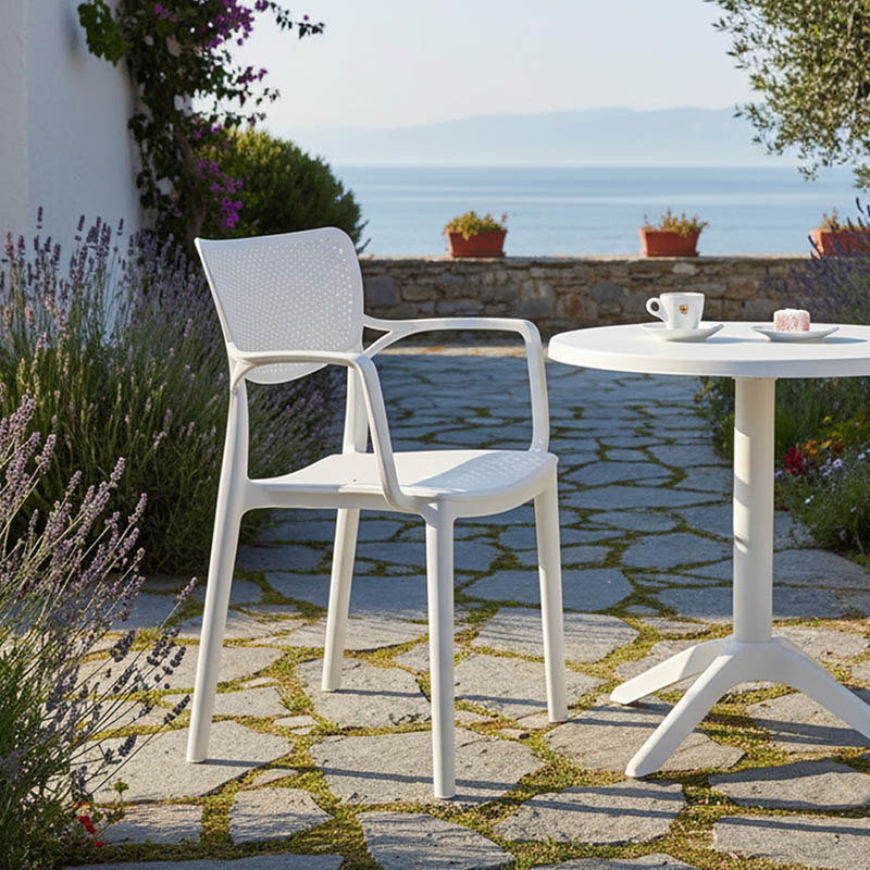 Πολυθρόνα Frontline pakoworld PP λευκό - Image 2