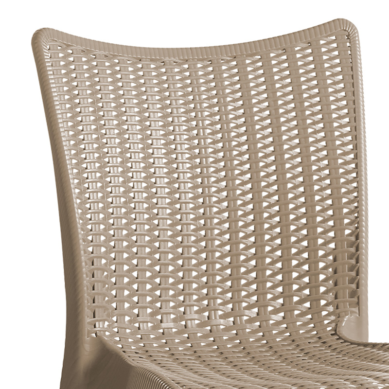 Τραπεζαρία Icon-Confident pakoworld σετ 5τεμ PP σε cappuccino απόχρωση - Image 3