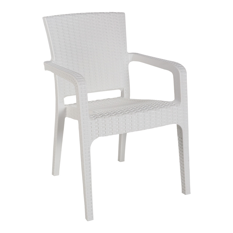 Τραπεζαρία Icon-Halcyon pakoworld σετ 3τεμ PP σε λευκή απόχρωση - Image 2