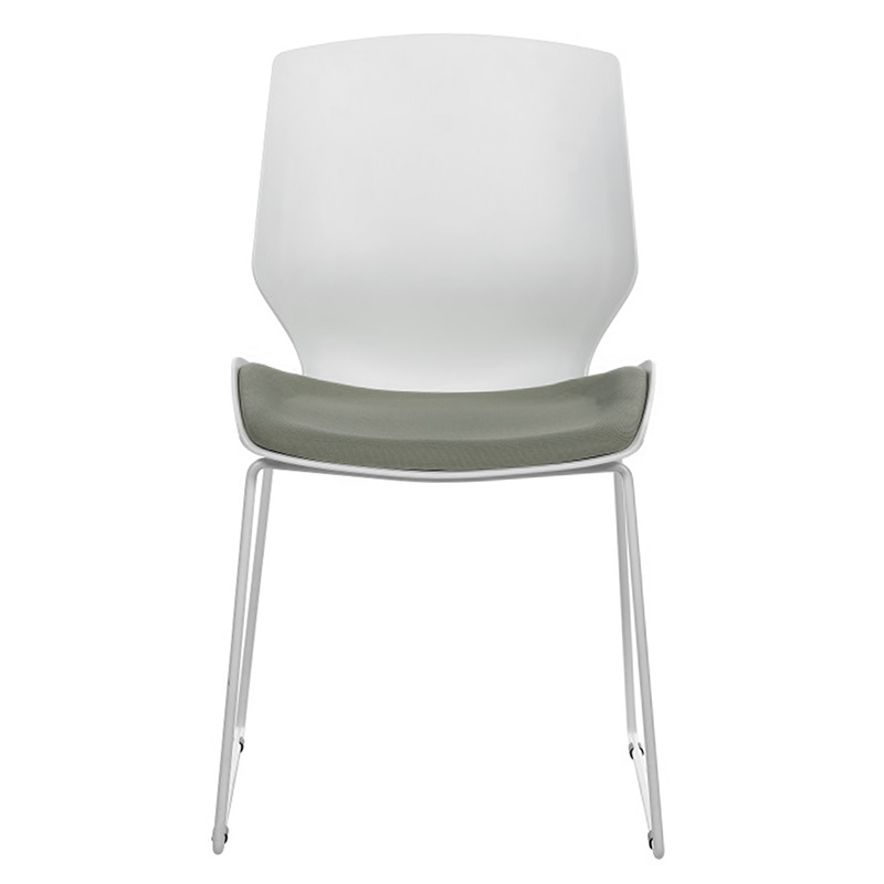 Καρέκλα γραφείου επισκέπτη Genuine pakoworld PP λευκό-γκρι - Image 4