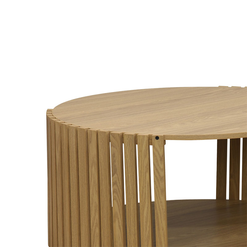 Τραπέζι σαλονιού Heavenly pakoworld MDF φυσικό Φ83x38εκ - Image 3