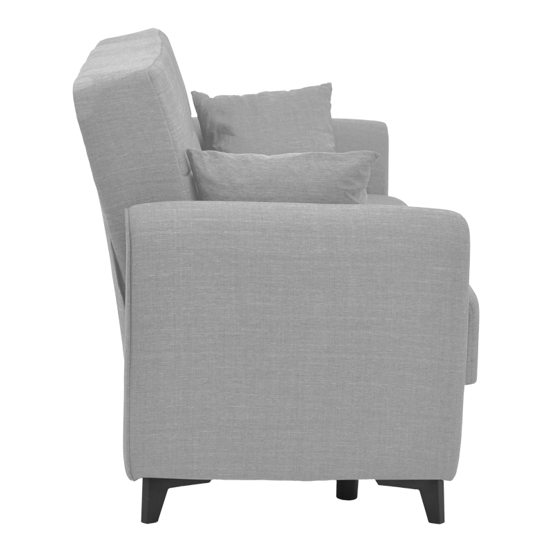 Καναπές-κρεβάτι με αποθηκευτικό χώρο διθέσιος Lincoln pakoworld γκρι-μπεζ ύφασμα 165x75x85εκ - Image 8