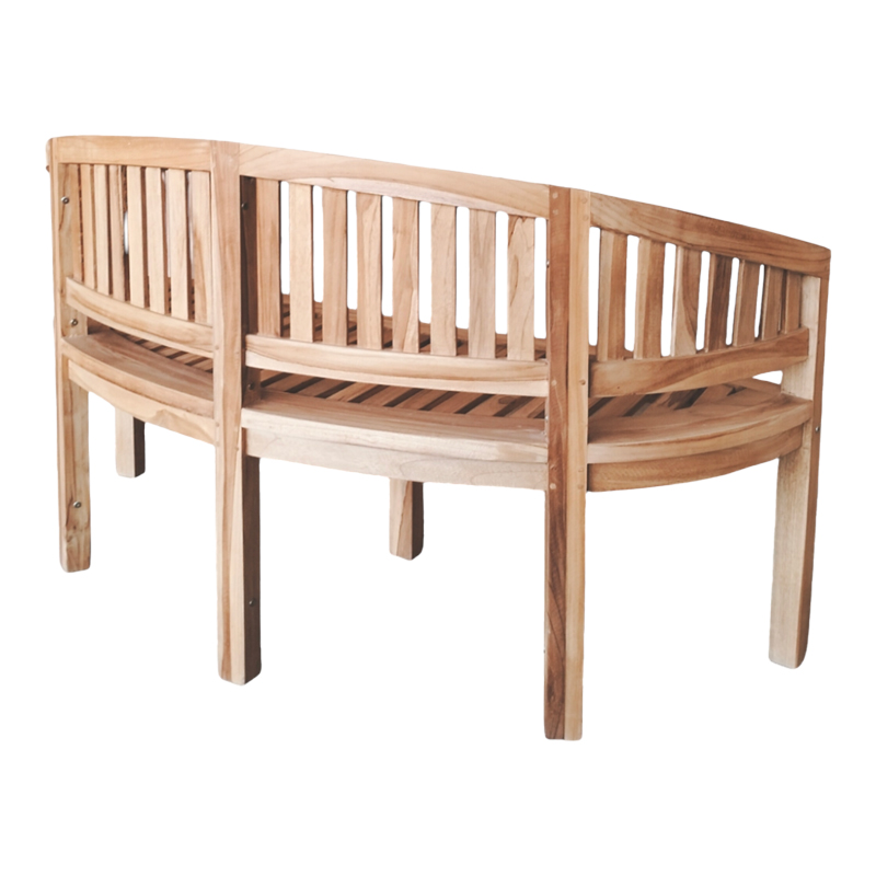 Καναπές τριθέσιος Coren pakoworld φυσικό teak ξύλο 150x61x87εκ - Image 3