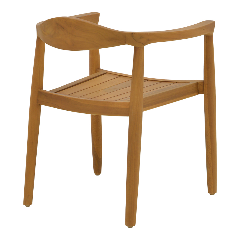 Πολυθρόνα Ganny pakoworld teak ξύλο σε φυσική απόχρωση 59x56x71εκ - Image 4