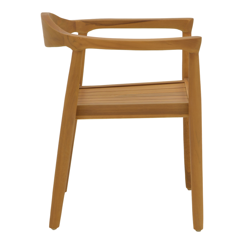 Πολυθρόνα Ganny pakoworld teak ξύλο σε φυσική απόχρωση 59x56x71εκ - Image 5