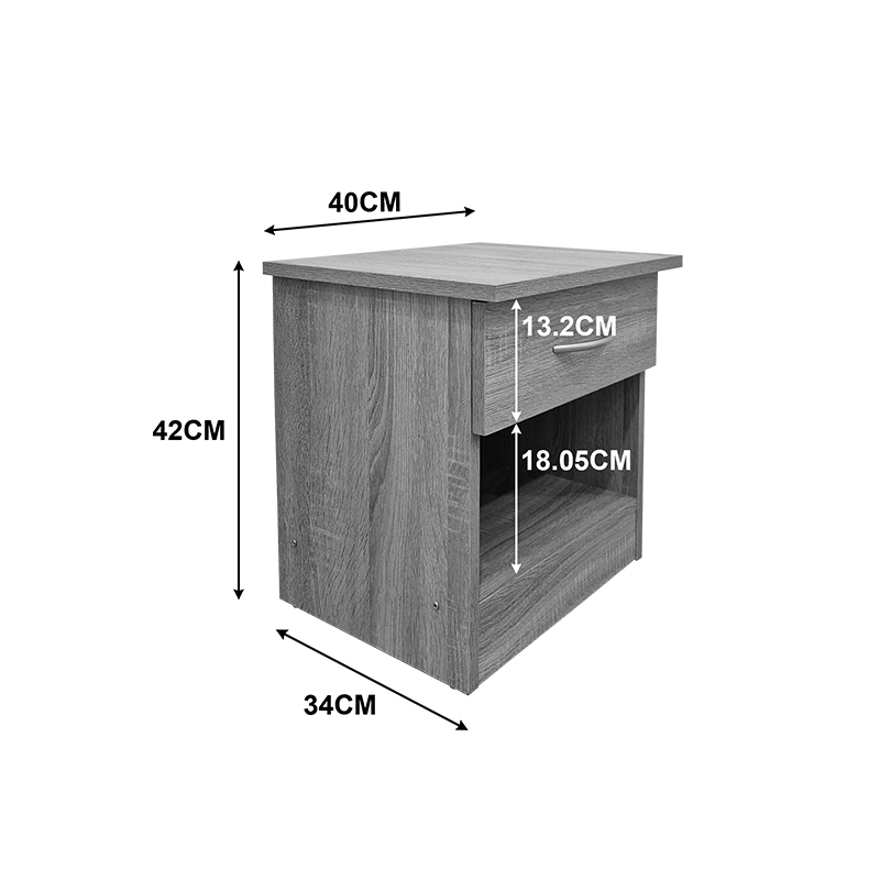 Κομοδίνο Bedy pakoworld sonoma 40x34x42εκ - Image 5