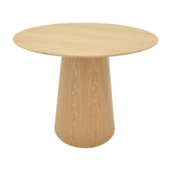 Tραπέζι Donda pakoworld mdf sonoma Φ100x76εκ