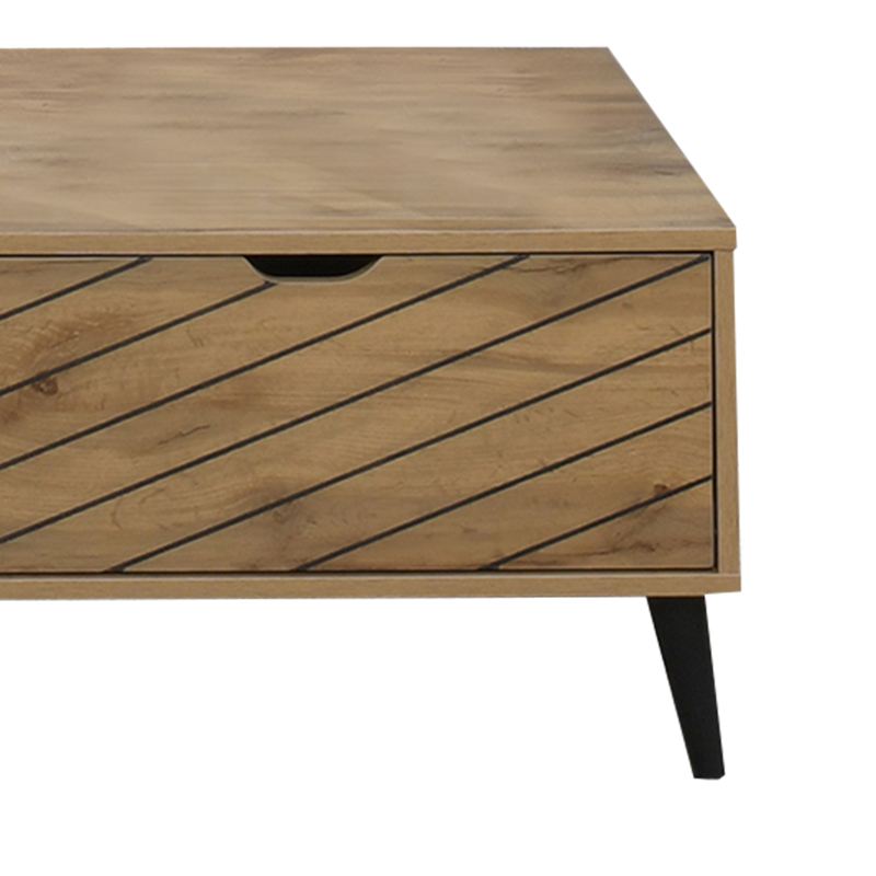 Τραπέζι σαλονιού Thelma pakoworld oak μελαμίνης 120x60x41.6εκ - Image 3