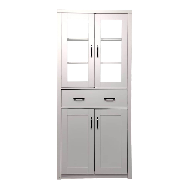 Βιτρίνα-ντουλάπα Nisso pakoworld σε λευκή απόχρωση 80x40x183.5εκ - Image 4