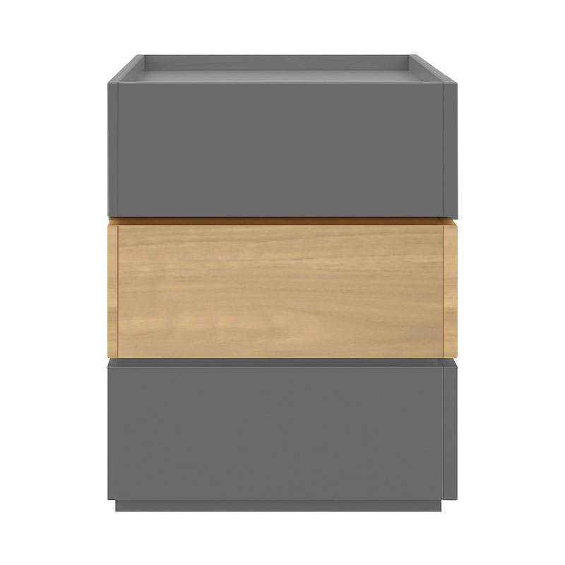 Κομοδίνο Sonlen pakoworld mdf σε sonoma-ανθρακί απόχρωση 60x40x66εκ - Image 3